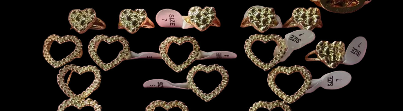 Nugget heart ring