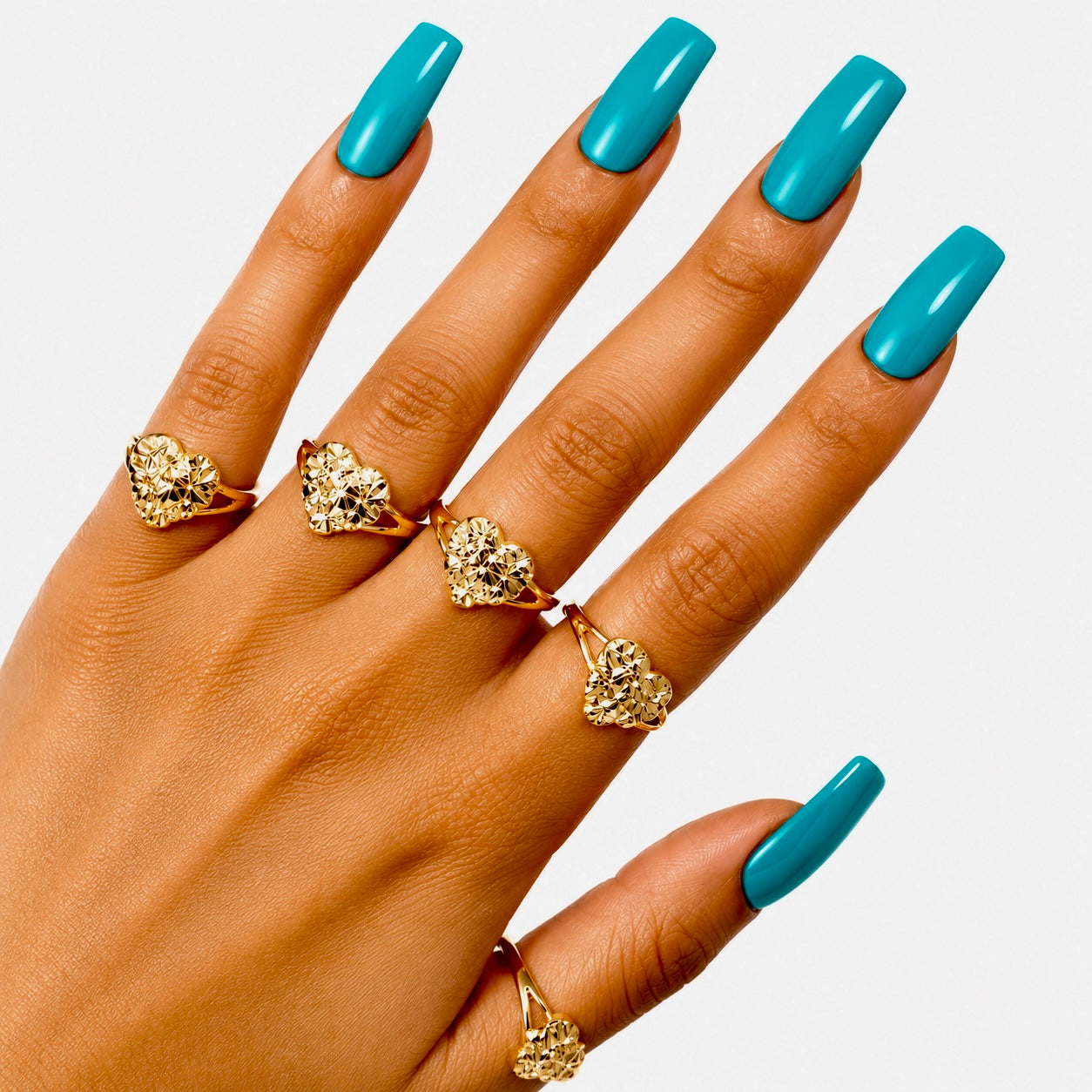 14k heart ring