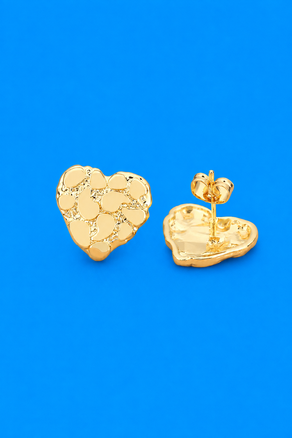 heart nugget earrings