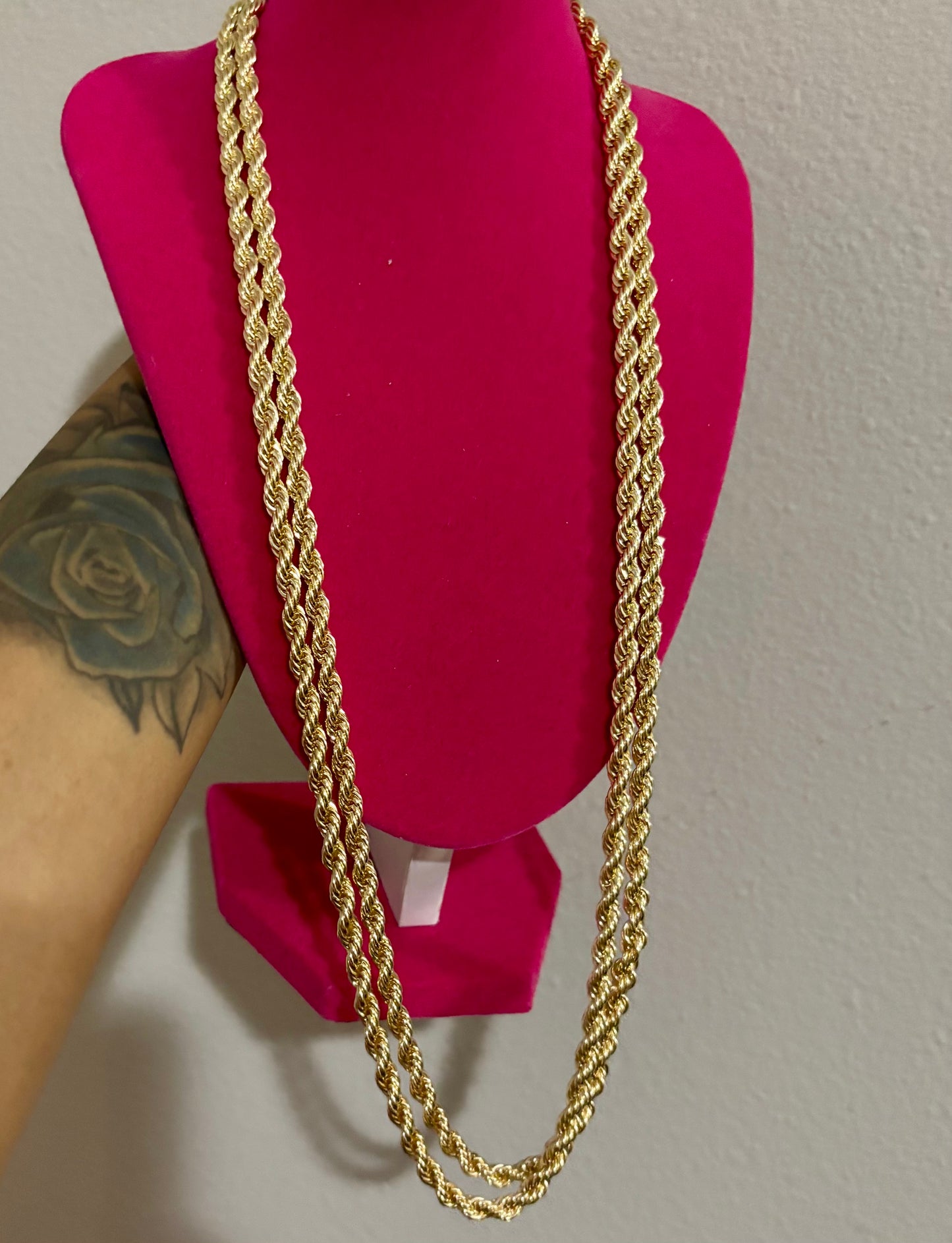 Gold rope necklace 5mm