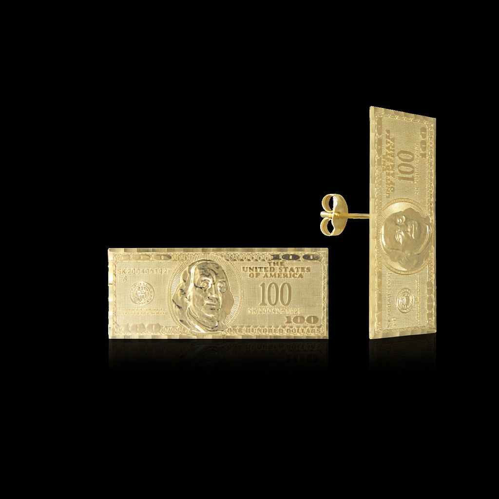 Money stud earrings