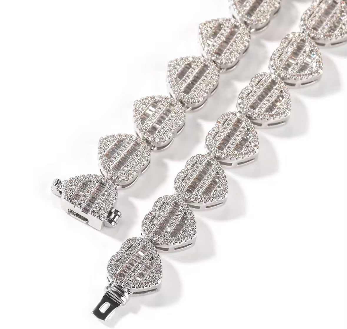 Heart tennis bracelet