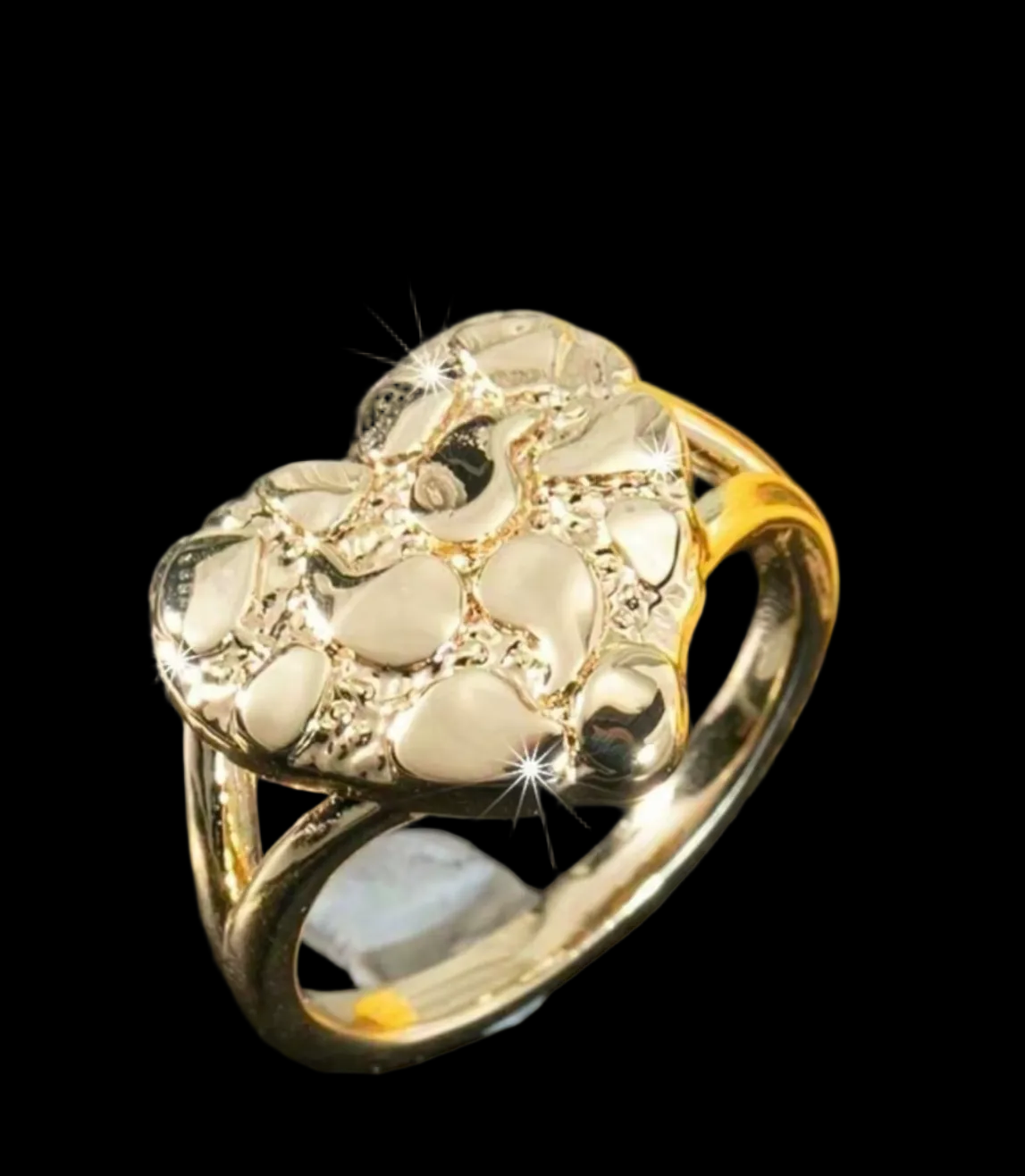 14k heart ring