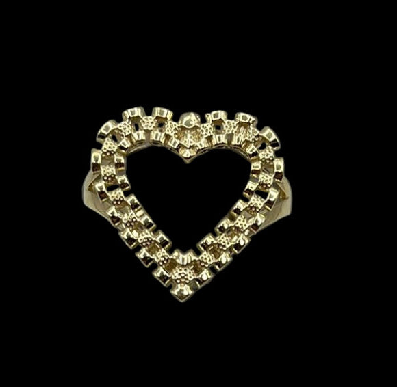 Nugget heart ring