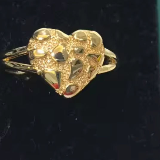 14k heart ring