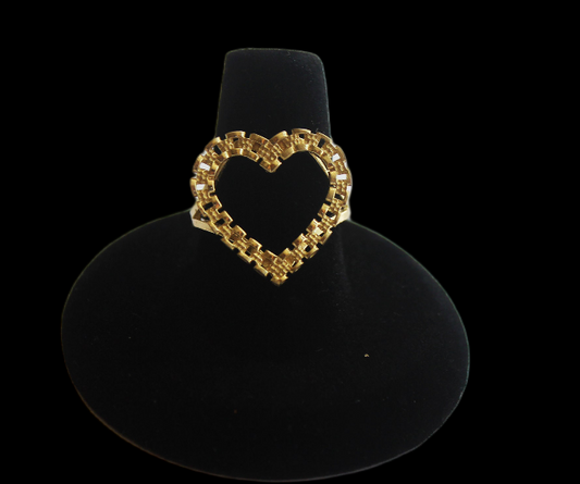 Nugget heart ring