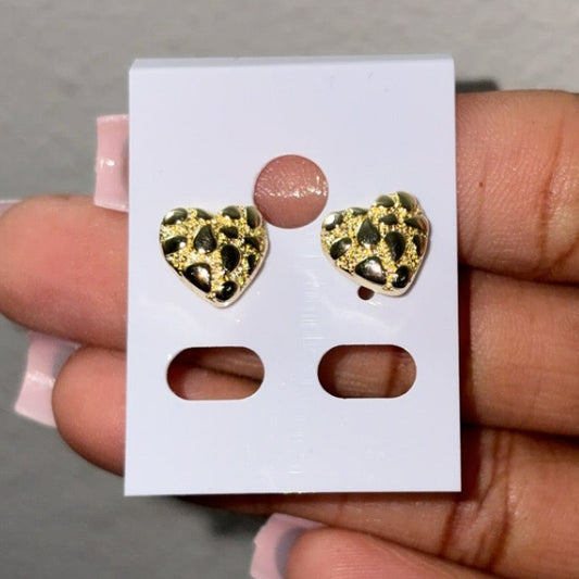 heart nugget earrings