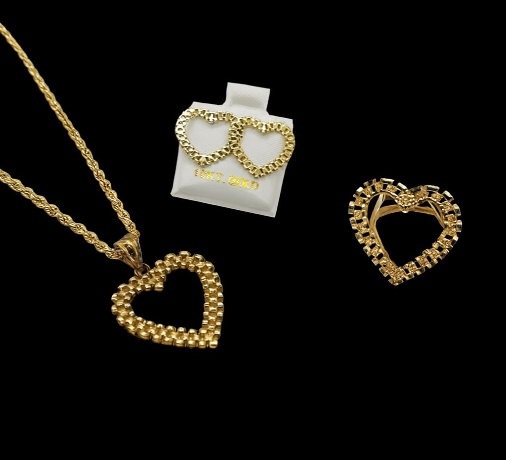 Nugget chain  + ring & earrings BUNDLE
