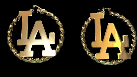LA gold hoops