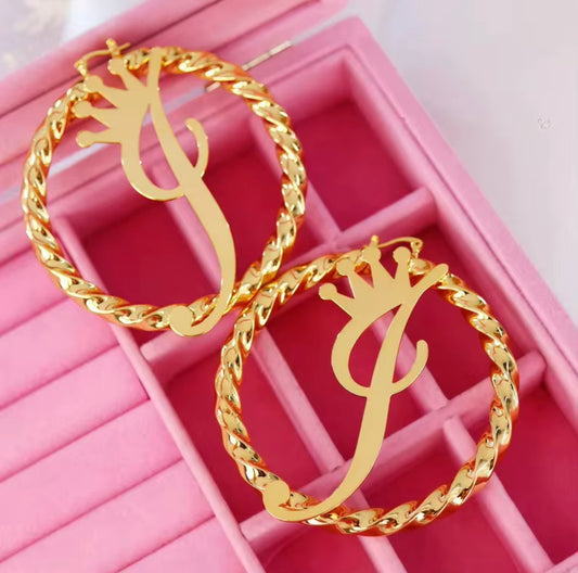 Custom letter HOOPS with crown