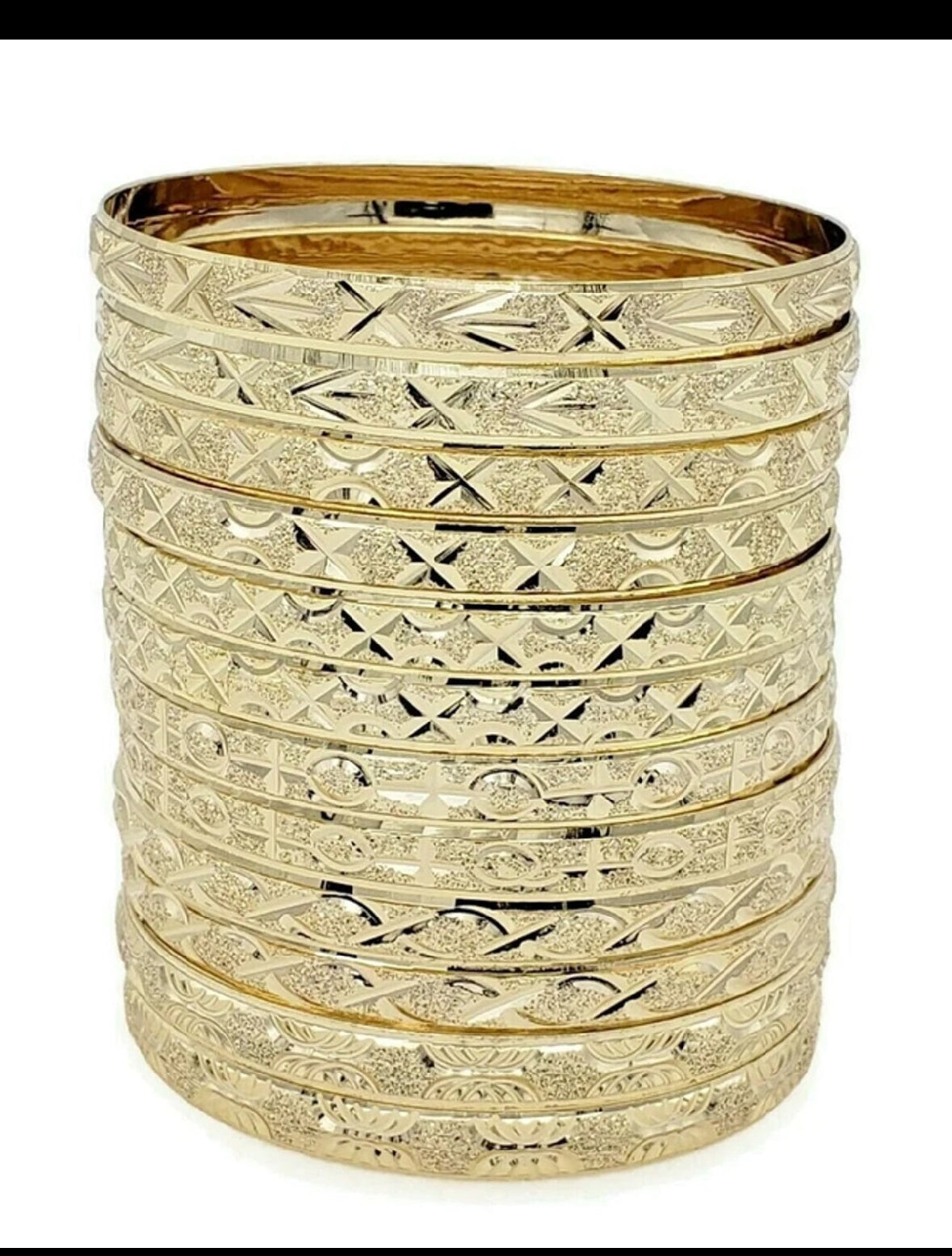 Gold bangles  ( 6 pack)