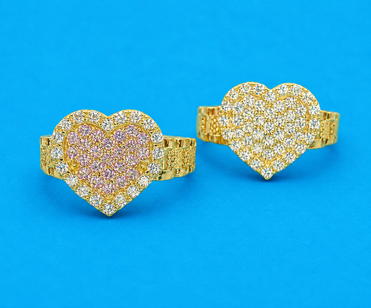 diamond heart ring