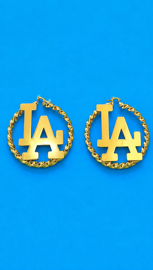 LA gold earrings