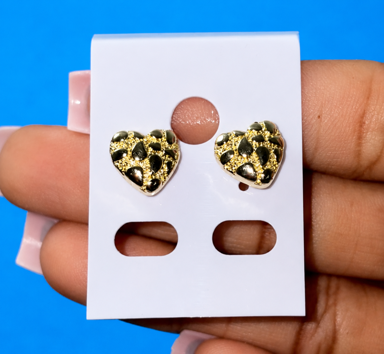 heart nugget earrings
