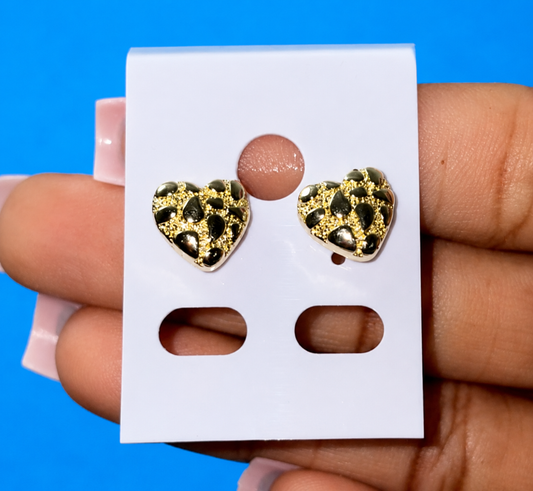 heart nugget earrings