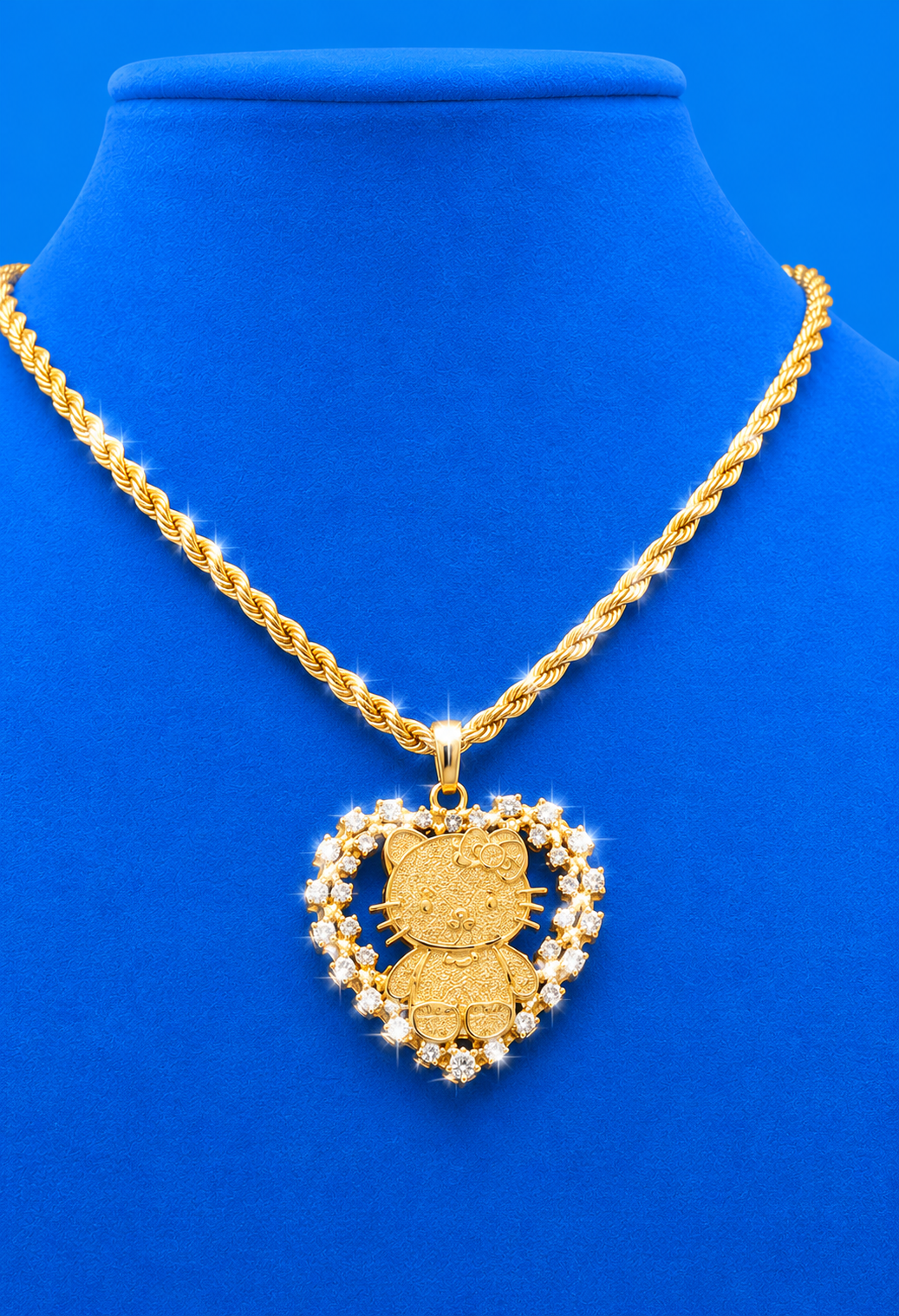 Hello kitty  heart nugget necklace