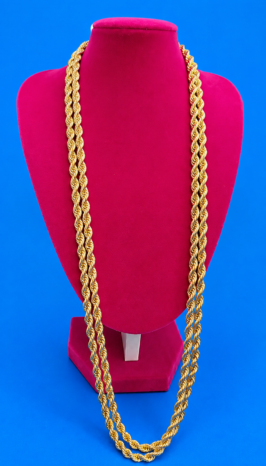 Gold rope necklace 5mm